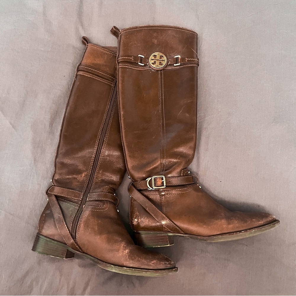 Tory Burch leather riding boots